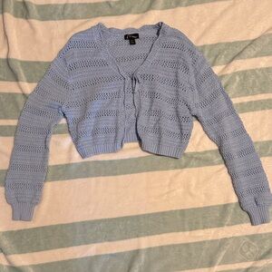 Art Class Light Blue Kid's Crop Cardigan